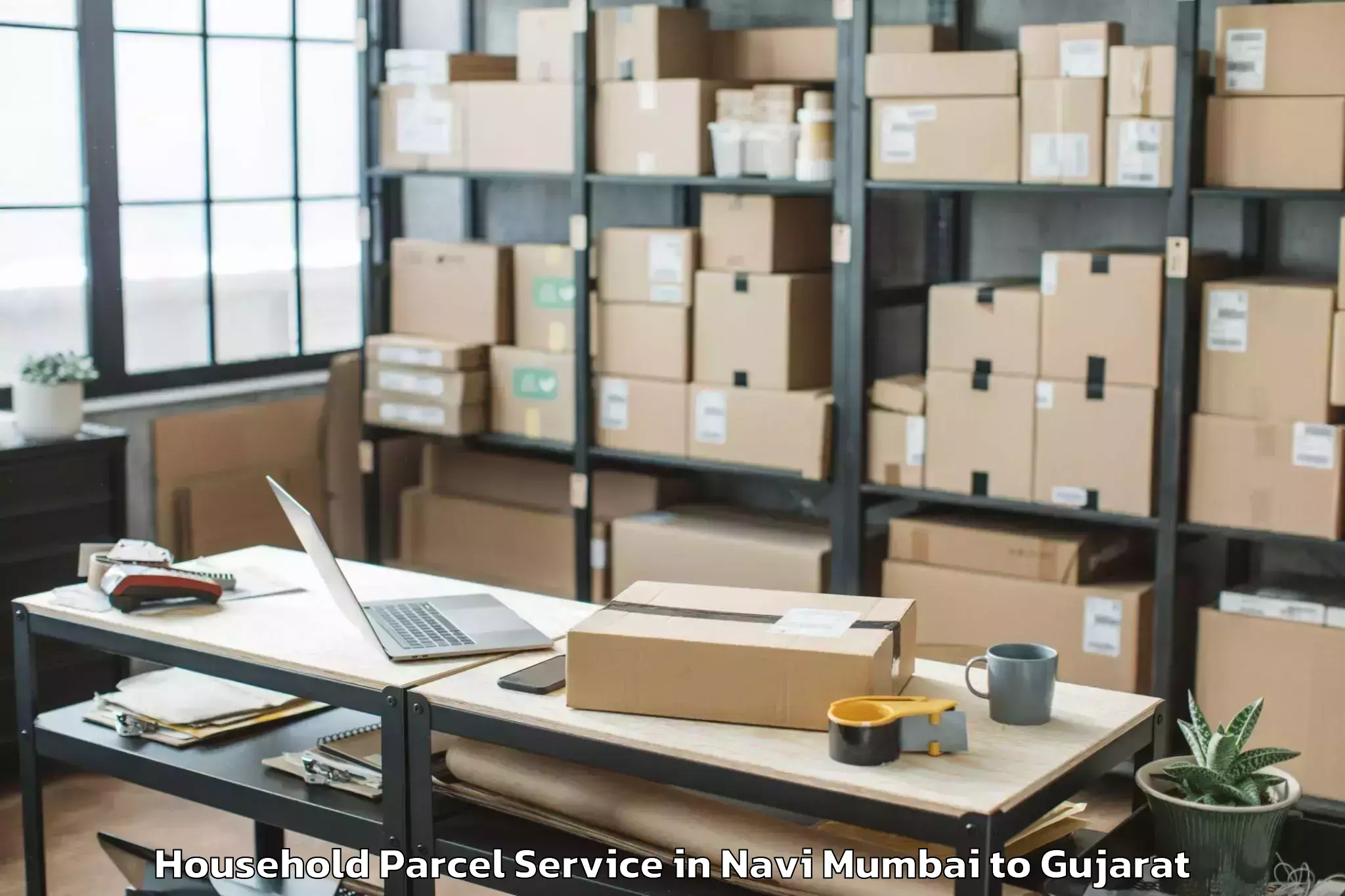 Quality Navi Mumbai to Malpur Household Parcel